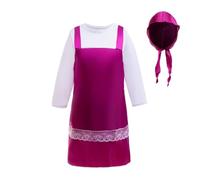 Lito Angels Deguisement Robe Costume avec Foulard pour Enfant Fille Taille 4-5 ans, Violet