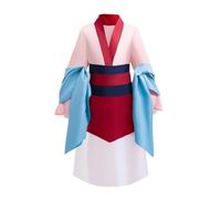 Lito Angels Deguisement Robe Costume Hua Mulan pour Enfant Filles Taille 13-14 ans, Rose
