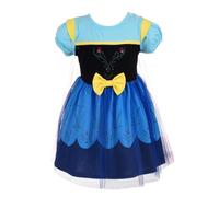 Lito Angels Deguisement Robe Costume Princesse Anna avec Cape Detachable Bebe Fille, Anniversaire Fete Carnaval Vetement Casual Ete, Taille 18-24 mois