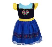 Lito Angels Deguisement Robe Costume Princesse Anna Bebe Fille, Anniversaire Fete Carnaval Vetement Casual Ete, Taille 18-24 mois