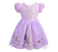 Lito Angels Deguisement Robe Costume Princesse Raiponce Enfant Fille, Anniversaire Fete Carnaval Vetement Casual Ete, Taille 2-3 ans