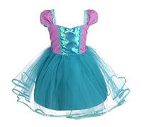 Lito Angels Deguisement Robe en Tulle Sirène Princesse Ariel Enfant Fille, Anniversaire Fete Carnaval Costume Halloween, Taille 2-3 ans