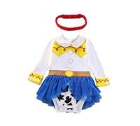 Lito Angels Deguisement Robe Jessie avec Bandeau pour Bebe Fille, Anniversaire Fete Carnaval Costume Barboteuse Body Ete, Taille 3-6 mois (étiquette en tissu 60)