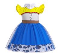 Lito Angels Deguisement Robe Jessie pour Enfant Fille, Anniversaire Fete Carnaval Costume Coton Casual Ete, Taille 4-5 ans (étiquette en tissu 130)