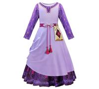 Lito Angels Deguisement Robe Princesse Asha étoile de Fête Carnaval pour Enfant Fille Taille 3-4 ans, Violet (étiquette en tissu 100)