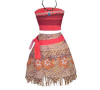 Lito Angels Deguisement Robe Princesse avec Accessoire Collier Enfant Fille, Anniversaire Fete Carnaval Costume Vetement Ete, Taille 6-7 ans