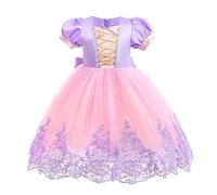 Lito Angels Deguisement Robe Princesse Raiponce Costume pour Bebe Fille Taille 12-18 mois, Violet Rose (étiquette en tissu 80)