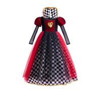 Lito Angels Déguisement Robe Reine de Cœur Fille, Rouge et noir, 5-6 ans