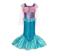 Lito Angels Deguisement Robe Sirene Princesse Ariel pour Enfant Fille Taille 9-10 ans, Violet Bleu (étiquette en tissu 150)