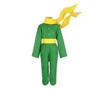 Lito Angels Deguisement Vêtements le Petit Prince avec Écharpe Jaune pour Enfant Garçons, Age 6-7 ans Taille 122 Vert Classique Manches Longues