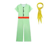 Lito Angels Deguisement Vêtements Prince des contes avec Écharpe Jaune pour Enfant Garçons Taille 9-10 ans, Vert (étiquette en tissu 140)