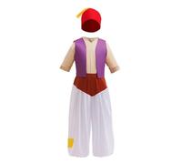 Lito Angels Ensemble Déguisement Aladdin pour Garçon 5-7 Ans 122 Costume Prince Arabe 4 Pièces (Veste Pantalon Chapeau) Style Moyen-Oriental Carnaval École