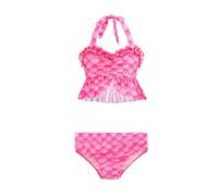 Lito Angels Fille Maillot de Bain 2 Pieces Sirene Tankini Enfant, Princesse Ocean Ecailles Poisson Plage Piscine Vacances Ete Anniversaire Cadeau, Age 3-4 Ans Taille 98 Rose Vif