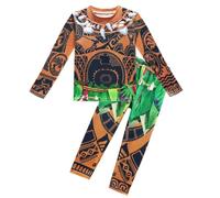 Lito Angels Maui Deguisement pour Enfant Garcon, Anniversaire Fete Carnaval Sweat et Pantalon, Pyjamas Vetements de Nuit, Taille 6-7 Ans (étiquette en Tissu 120), B (Marron et Feuillage)