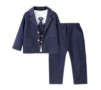 Lito Angels Rayure Costume Bebe Garcon Vetements de Mariage Ceremonie Gentleman avec Veste Taille 18 Mois, Marine