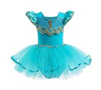 Lito Angels Robe Ballet de Danse Princesse pour Enfant Fille, Déguisement Ballerine Justaucorps Danseuse Tutu Taille 6-7 Ans