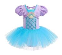 Lito Angels Robe Ballet de Danse Princesse Sirene pour Enfant Fille, Déguisement Ballerine Justaucorps Tutu Taille 6-7 Ans (Numéro d'étiquette 130)