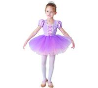 Lito Angels Robe Ballet Tutu de Princesse Raiponce pour Bebe Filles, Justaucorps Danse Costume de Ballerine, Taille 18-24 mois Bleu