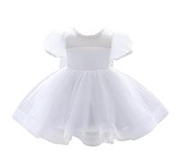 Lito Angels Robe Blanche Demoiselle d'honneur Ceremonie Mariage Baptême pour Enfant Filles Taille 2-3 Ans