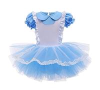 Lito Angels Robe de Ballet Princesse Alice Au Pays des Merveilles Tutu pour Enfants Filles, Justaucorps de Costume de Danse Ballerine, Taille 3-4 Ans, Bleue