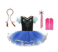 Lito Angels Robe de Ballet Princesse Anna Tutu pour Bébé Filles, Justaucorps de Costume Danse Ballerine avec Accessoires Taille 18-24 mois