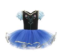 Lito Angels Robe de Ballet Princesse Anna Tutu pour Enfants Filles, Justaucorps de Costume de Danse Ballerine, Taille 6-7 ans