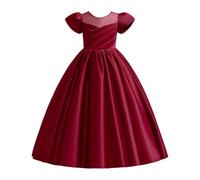 Lito Angels Robe Demoiselle d'honneur Ceremonie Mariage Noël pour Enfant Filles Taille 10-11 Ans, Bordeaux