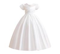 Lito Angels Robe Demoiselle d'honneur Ceremonie Mariage Noël pour Enfant Filles Taille 11-12 Ans, Blanc