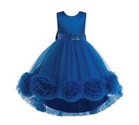 Lito Angels Robe Demoiselle d'honneur Ceremonie Mariage pour Enfant Filles Taille 8-9 Ans, Bleu Royal (étiquette en Tissu 140)