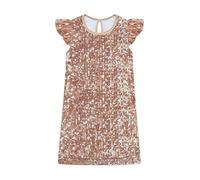 Lito Angels Robe Enfant A-Line Or Champagne à Paillettes Party Élégante pour Anniversaire Mariage, Taille 7-8 Ans 128