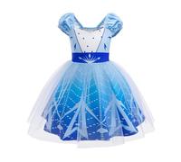 Lito Angels Robe Princesse Elsa en Tulle pour Bébé Fille Bleu pour Deguisement Anniversaire Fête de Noël Carnaval 18-24 Mois Taille 92