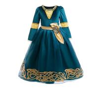 Lito Angels Robe Princesse Merida Fille 2-3 Ans Taille 98 Costume Medieval Deguisement Conte de Fees Tenue Noel Carnaval Halloween Anniversaire Fete Scolaire Cosplay Cadeau Photo