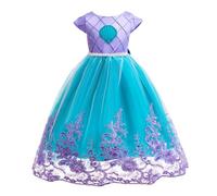 Lito Angels Robe Princesse Sirene Fille Costume Ariel avec Jupe Tulle Taille 4 Ans 104 pour Noel Carnaval Halloween Anniversaire Fete Ecole