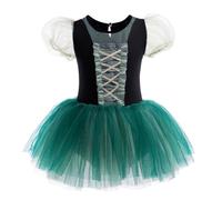 Lito Angels Robe Tutu Danse Classique Medieval Deguisement Ballerine Justaucorps avec Jupe de Ballet Enfant Filles Taille 3-4 Ans, Vert