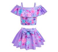 Lito Angels Tankini Maillot de Bain Robe Encanto Isabella 2 Pieces pour Enfant Fille Taille 4-5 Ans