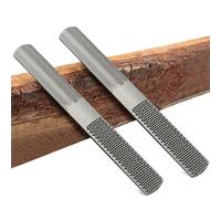 Litoexpe Lot de 2 râpes à bois de 20,3 cm 4 voies de qualité supérieure à haute teneur en carbone, râpe ronde, demi-ronde plate, limes à bois pour aiguiser les outils en bois et en métal