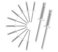 Litoexpe Lot de 60 rivets aveugles en aluminium massif à trois volets, 1,9 cm x 1,9 cm