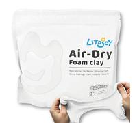 LitoJoy Foam Clay Blanche 500 g Pâte à Modeler Souple Séchant à l’Air
