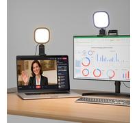 LitONES Anneau lumineux de bureau pour ordinateur portable et moniteur - 84 LED, 50 modes, lumière douce pour les yeux pour zoom, streaming, appels vidéo, travail à distance - lumière selfie alimentée