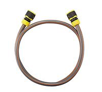 LitOrange Kit de raccordement de tuyau comprenant un tuyau en PVC 4 couches de 1,5 m, 2 connecteurs rapides d'extrémité de tuyau de 1,27 cm, pour irrigation, lavage de voiture, jardinage