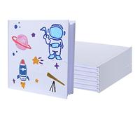 Litpoetic Lot de 6 livres vierges à couverture rigide pour enfants pour écrire des histoires, 12,7 x 12,7 cm, 36 pages vierges non lignées pour la fête des pères, bricolage, salle de classe, livre