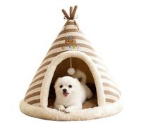 Lits Caverne Pour Chats,Tipi Fermé Nid Douillet Confortable et Moelleux - Cabane d'Intérieur Pour Chats - Pour Hiver Intérieur Extérieur Voyage Chambre Balcon