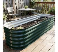 Lits de Jardin Surélevés Galvanisés Emboîtables, Jardinières de Jardin Modulaires Emboîtables Au Niveau Du Sol, Conception Modulaire À Faire Soi-même