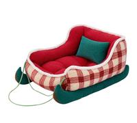 Lits de Noël pour Chien Décoration intérieure, saisonnière, Douce, Amusante | Lit Festif Animaux de Compagnie pour Chats, Chatons, Chiots, Chiens, Chambres, Patios, Terrasses, Balcons