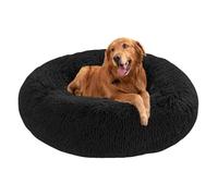 Lits en forme de beignet pour chiens, lit apaisant en forme de beignet, coussin rond en peluche avec base antidérapante - matelas lavable pour animal de compagnie - nid de chaton chaud (140 x 140 x 20