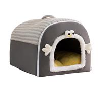 Lits for Chats d'intérieur, Niche for Chien, lit de chenil Doux, nid de Chat, Grotte for Chiots avec Coussin for Chiens de Petite, Moyenne et Grande Taille(Gray,40 * 35 * 35cm)