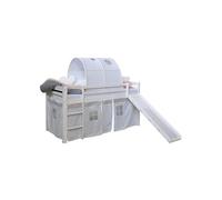 Lits mi-haut 90x200 cm avec Toboggan Matelas
