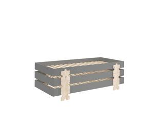 Lits Modulo Puzzle Empilables Gris 90x200 cm - Design Minimaliste pour Enfants