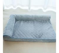 Lits Orthopédiques Pour Chiens De Taille Moyenne, Lit De Soutien En Mousse À Alvéoles Avec Housse Amovible Et Lavable, Fond Antidérapant Pour Animaux De Petite, Moyenne Et Grande Taille,Gris,XL