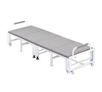 Lits pliants pour adultes avec matelas, lit pliant portable avec matelas, lit d'appoint pliable pour adultes, lit d'appoint pliable pour la maison, le bureau (gris, 200 x 80 x 30 cm)